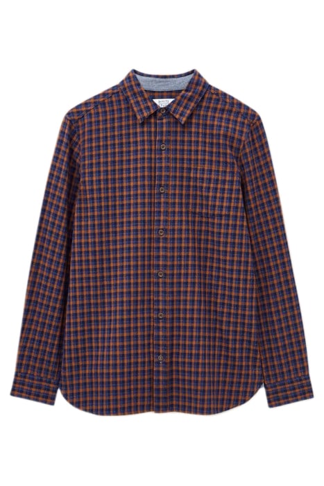 CHECKED TWILL SHIRT DARK NAVY 4