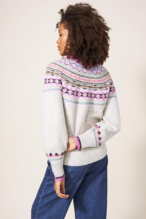 POPPY FAIRISLE JUMPER WHITE 2