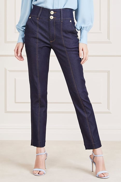 SHELLY DENIM PANT BLUE RINSE STRAIGHT WASH 1