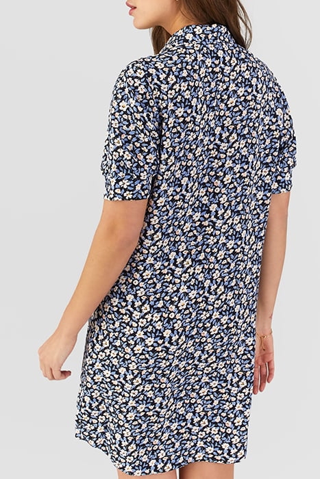 COBALT MINI FLOWER SHIRT DRESS COBALT 2