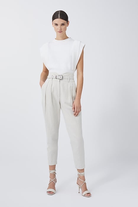 YILA STRAIGHT PANT IN ECRU 1