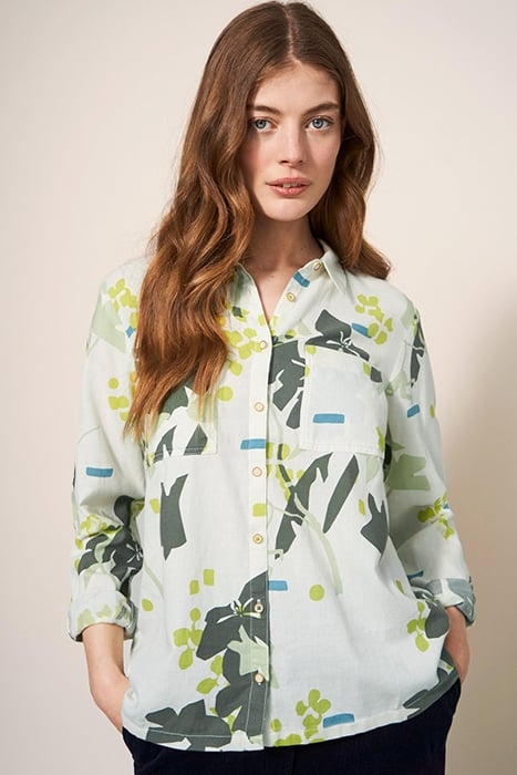 SOPHIE COTTON SHIRT IVORY PRINTED 1