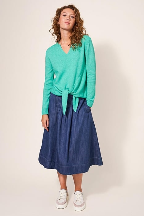 TRINNY TIE HEM BRIGHT BLUE 2