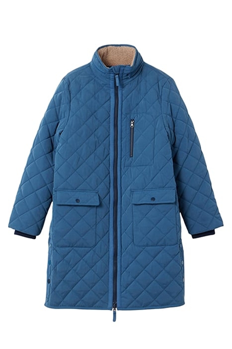 LUCKIE QUILTED COAT MID BLUE 1