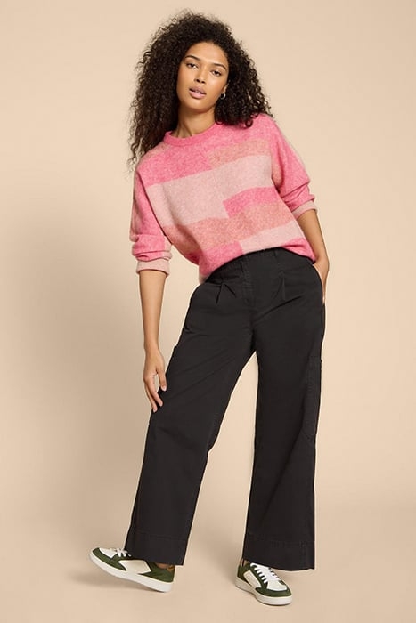 CARLIE WIDE LEG CARGO TROUSER PURE BLACK 2