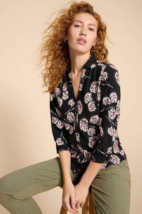 ANNIE JERSEY SHIRT BLACK PRINTED 3