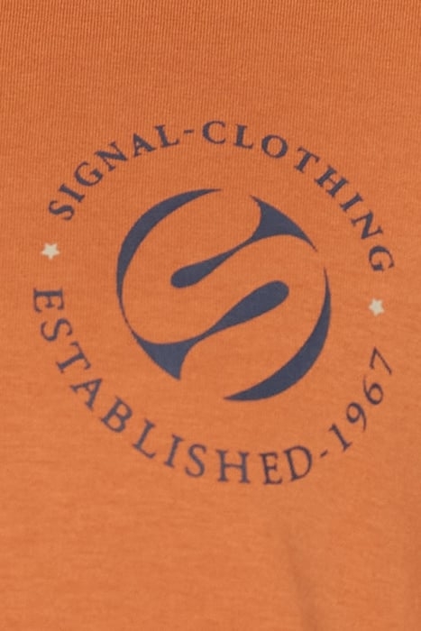 ELIASSI CHEST PRINT TEE + ORANGE SIENNA MELANGE 7