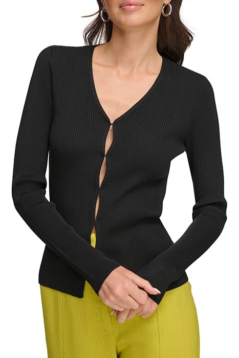 L/S HOOK EYE FRNT C BLACK 1