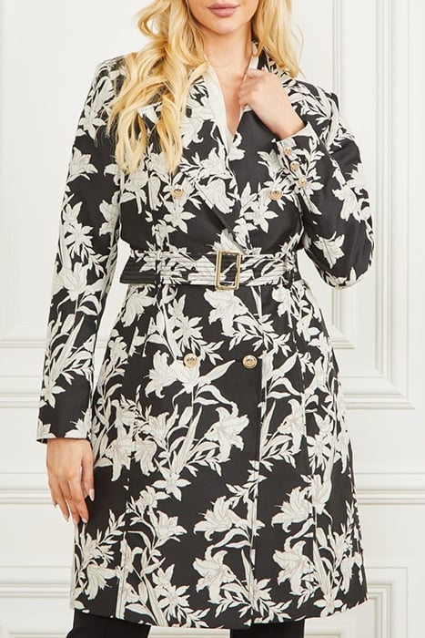 SUNBURST TRENCH BLACK PRINT 1
