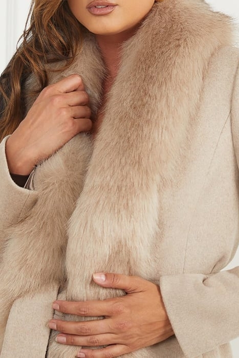 MARTINA COAT CEMENTO FAUX FUR MELANGE 8