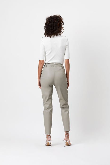 ANOUQ LEATHER PANTS STONE 3