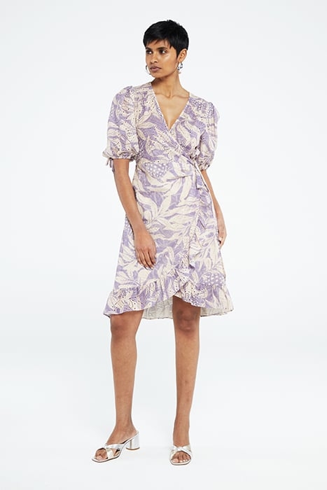 MARLEY DRESS LOVENDER/CREAM WHITE 1