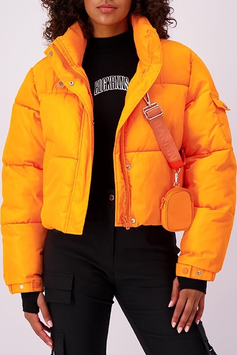 CROPPED BELT JACKET ORANGE 1