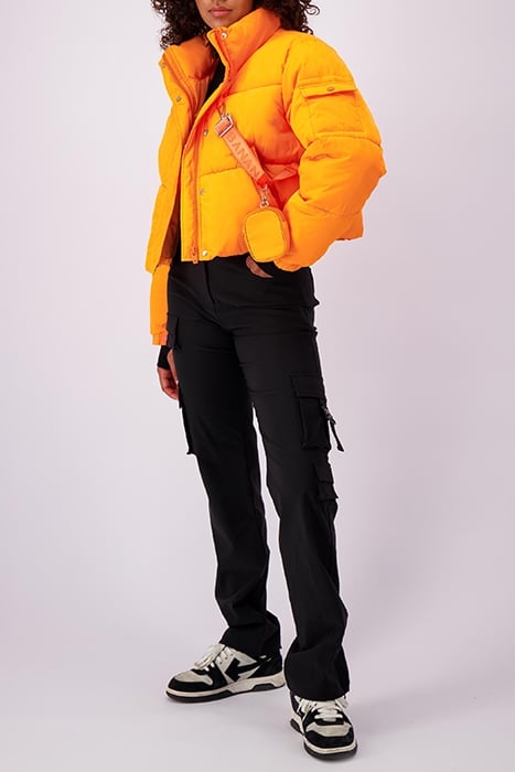 CROPPED BELT JACKET ORANGE 3