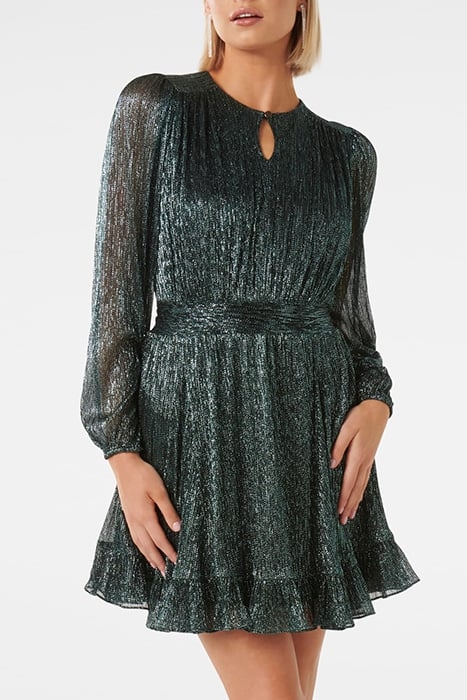 STEVIE GODET PLISSE MINI GREEN 1