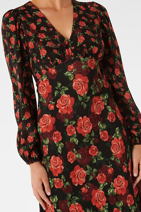 CARLINA MIXED PRINT MIDI ROSE GARDEN 5