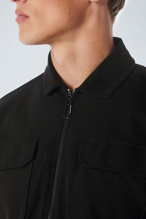 OVERSHIRT ZIPPER CLOSURE SWEAT BLACK 6