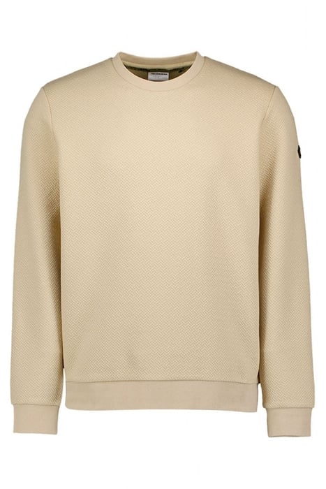 SWEATER CREWNECK DOUBLE LAYER JACQUARD STRETCH STONE 4