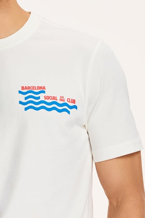 MEN BARCELONA SOCIAL CLUB T-SHIRT JET STREAM WHITE 7
