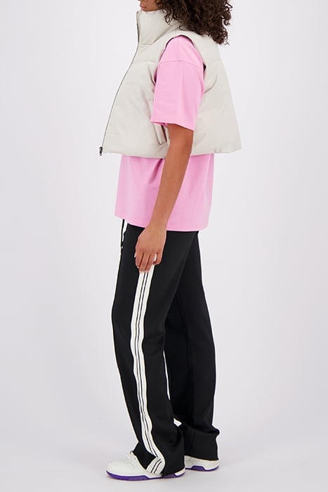 FAUX LEATHER BODYWARMER LIGHT GREY 4