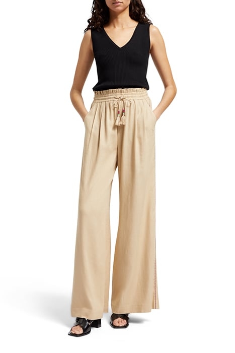 LINEN PULL-ON PANT MOCCA 3