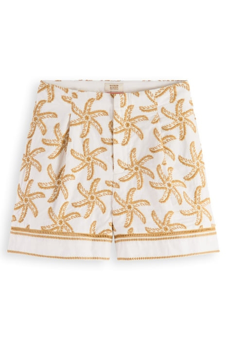 STARFISH EMBROIDERED HIGH-RISE LINEN SHORT STARFISH EMBROIDE 3
