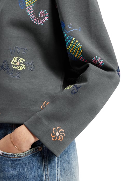 BOXY FIT EMBROIDERED SWEATSHIRT ANTRA 6