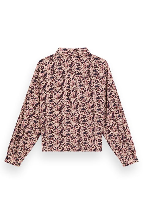 PRINTED BALLOON SLEEVE SHIRT BLOCK FLORAL 2