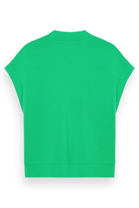 V-NECK SLEEVELESS MODAL SWEATSHIRT SCUBA GREEN 5