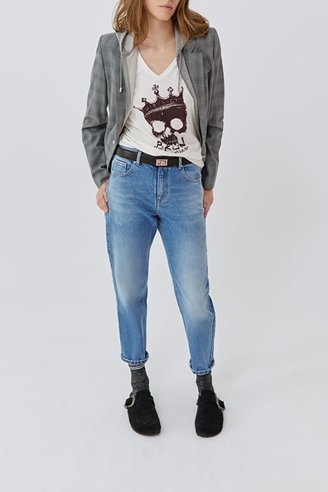 WHITE CROWNED SKULL IMAGE T-SHIRT 4