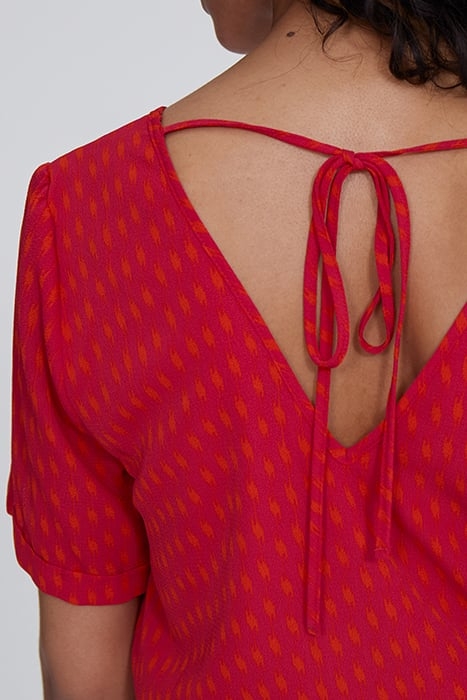 FUCHSIA PRINTED STRAIGHT DRESS 4