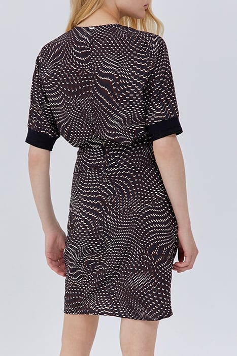 GARNET PSYCHEDELIC PRINT DRESS 2