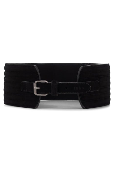 BLACK SUEDE WIDE DRESS BELT 1