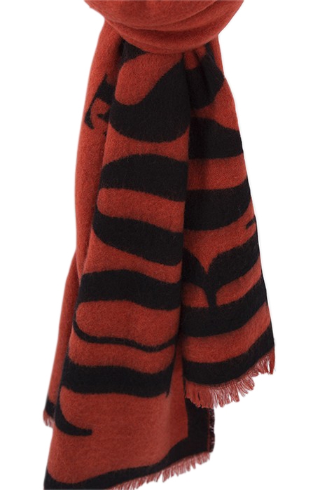 TOMETTE RED DOUBLE-SIDED SLOGAN SCARF 5
