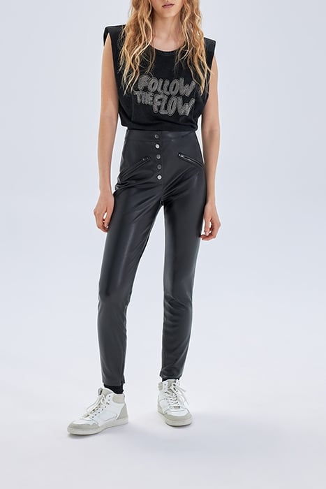 BLACK ROCK SKINNY TROUSERS, VISIBLE PRESS STUDS 2
