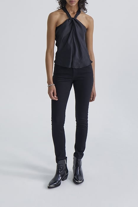 BLACK SCULPT-UP SLIM JEANS WITH STUDS DOWN SIDES 3