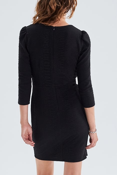 BLACK PYTHON MOTIF JACQUARD DRESS 2