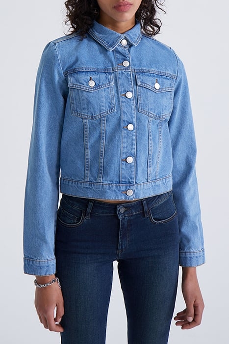 BLUE DENIM JACKET WITH STUDDED BACK 1