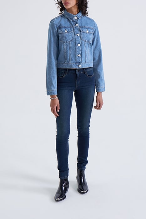 BLUE DENIM JACKET WITH STUDDED BACK 2