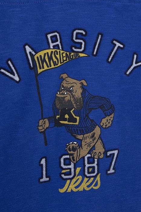 BOYS’ ELECTRIC BLUE BULLDOG IMAGE ORGANIC COTTON T-SHIRT 5