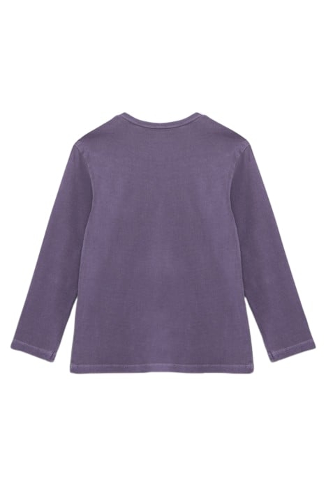 BOYS’ VIOLET T-SHIRT WITH ROCK ACE OF SPADES IMAGE 2
