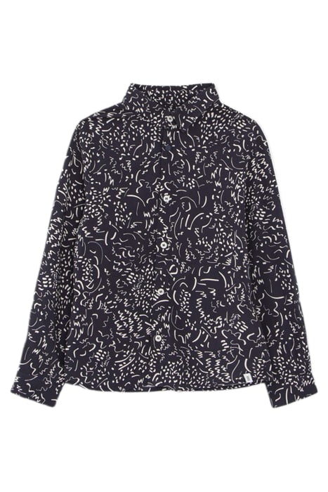 BOYS’ NAVY GRAFFITI PRINT LENZING™ ECOVERO™ SHIRT 1