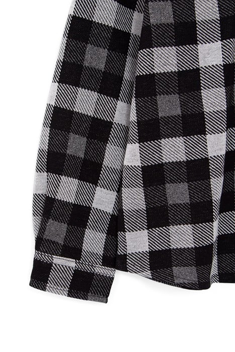 BOYS' BLACK CHECK SHIRT WITH DETACHABLE HOOD 5
