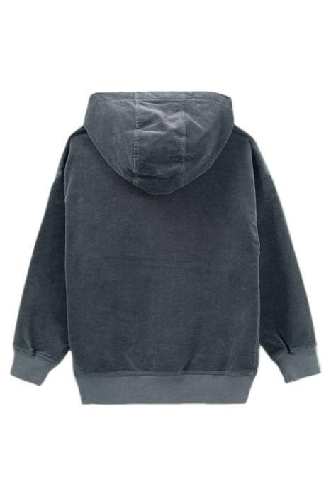 BOYS’ GREY NEEDLECORD HOODIE WITH LENTICULAR IMAGE 2