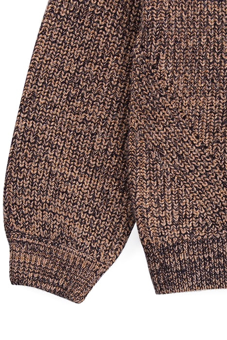 GIRLS’ PINK COPPER LUREX KNIT ZIP-NECK SWEATER 3