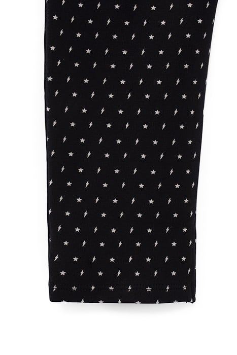 GIRLS’ BLACK JOGGERS WITH LIGHTNING STAR PRINT 6
