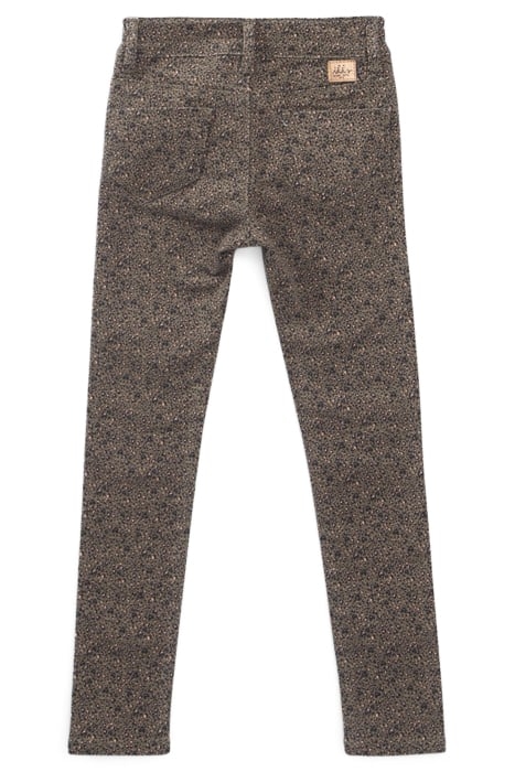 GIRLS’ KHAKI LEOPARD-HEART PRINT SKINNY JEANS 2