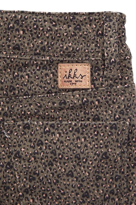 GIRLS’ KHAKI LEOPARD-HEART PRINT SKINNY JEANS 5