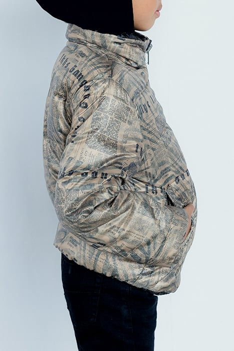 BOYS’ MOCHA PRINT/BLACK REVERSIBLE PADDED JACKET 5