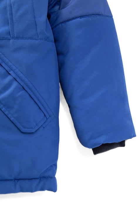 BOYS’ ELECTRIC BLUE QUILTED DETAIL PARKA 4